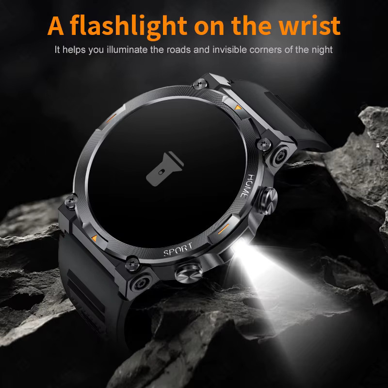 LIGE Smartwatch für Herren mit 1,43 Zoll AMOLED-Bildschirm, Bluetooth-Anruf, Herzfrequenzmessung und Schlaftracker in Schwarz - Bild 5