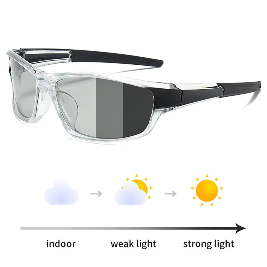 WSZ Sportsonnenbrille, Vollrand, rechteckig, transparent, Unisex - Bild 2