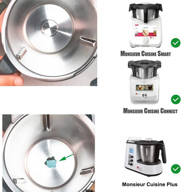 Wasserdichter Topflochstopfen als Messerkopf-Abdeckung für Monsieur Cuisine in Transparent - Bild 1