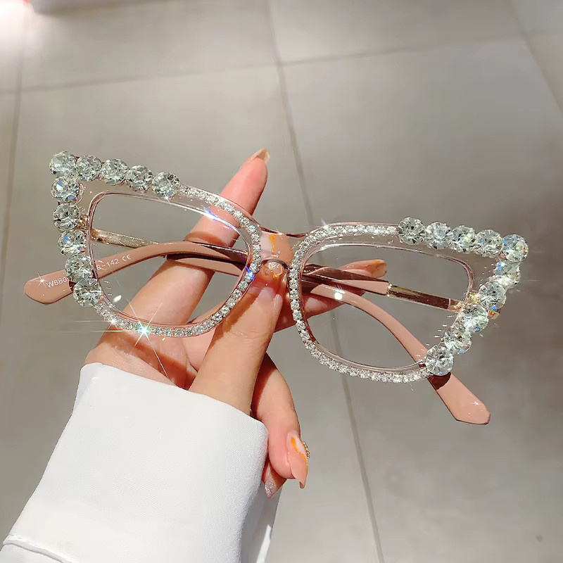 Kampt Cat Eye Korrektionsbrille, Frauen, Vollrand, Kunststoff, transparent, multicolour, Blaulichtfilter - Bild 1