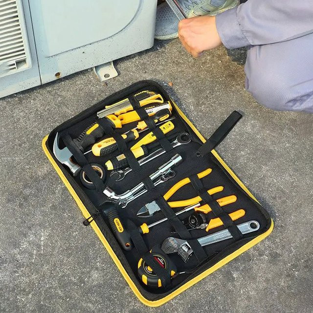 Verdickte Werkzeug-Aufbewahrungstasche und Multimeter-Organizer in Schwarz, B/H/T: 20,0 x 11,0 cm - Bild 1