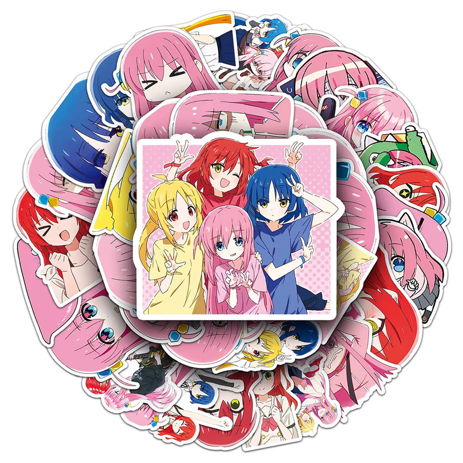 Bandai Bocchi the Rock! Anime-Aufkleber, Wasserfeste DIY-Sticker, 10/30/50 Stück - Bild 2