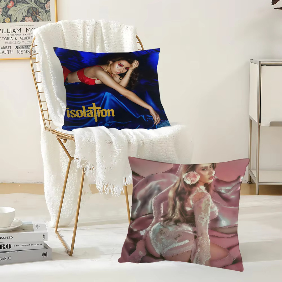 Singer Pop K-Kali Uchis Kissenbezug in Blau, quadratisch - Bild 2