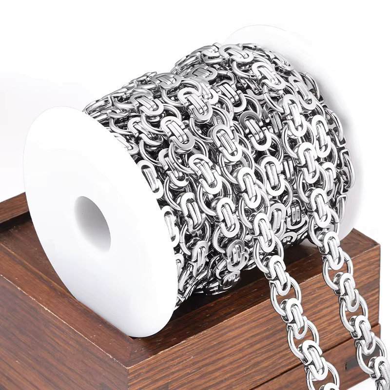 Edelstahl-Kette mit runden Gliedern, Unisex - Bild 4