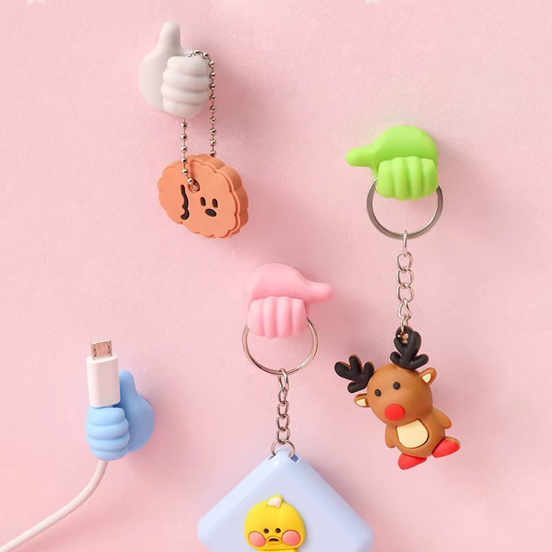 Selbstklebender Mini-Haken von AULLP zur Kabelaufbewahrung für Netzkabel und Ladeleitungen, Mehrfarbig - Bild 4