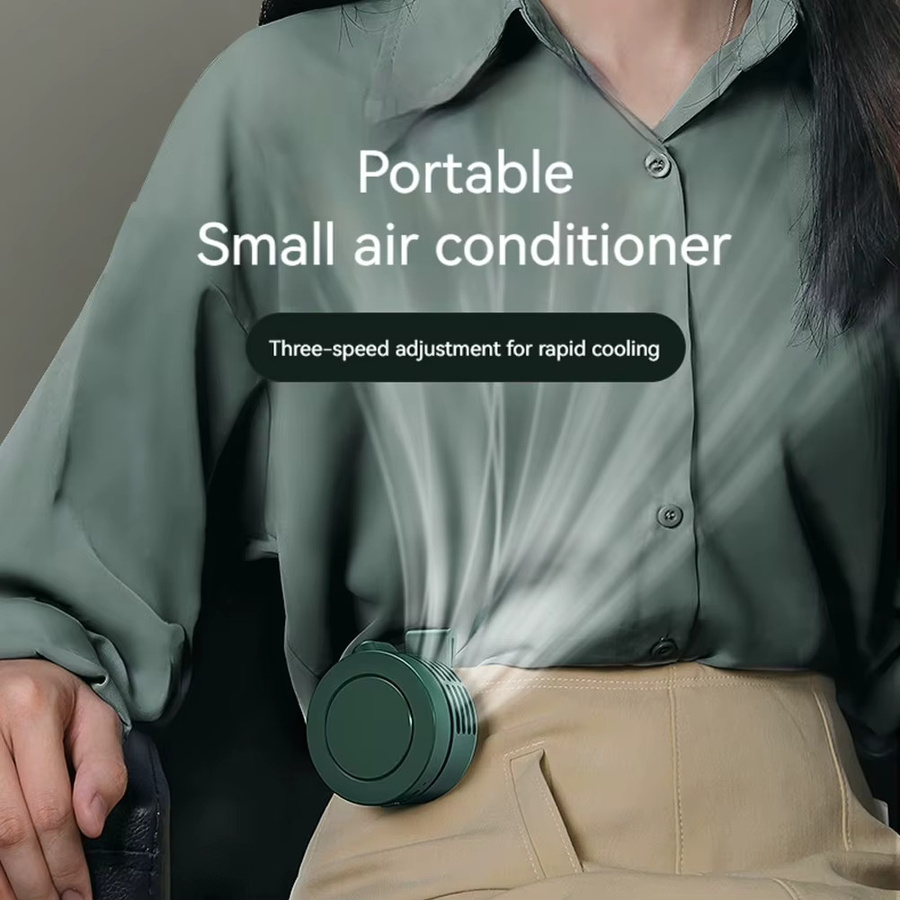 Tragbarer Mini-Shirt-Ventilator von APWIKOGER in Weiß mit 3 Geschwindigkeiten - Bild 2