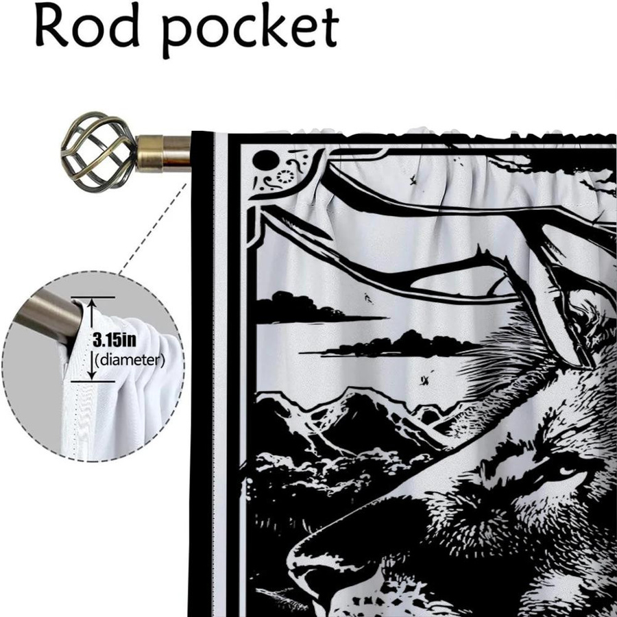 Verdunkelungsvorhänge Tarot Die Sonne im modernen Stil, 2er-Set, Mehrfarbig, B: 50 cm, H: 70 cm - Bild 2
