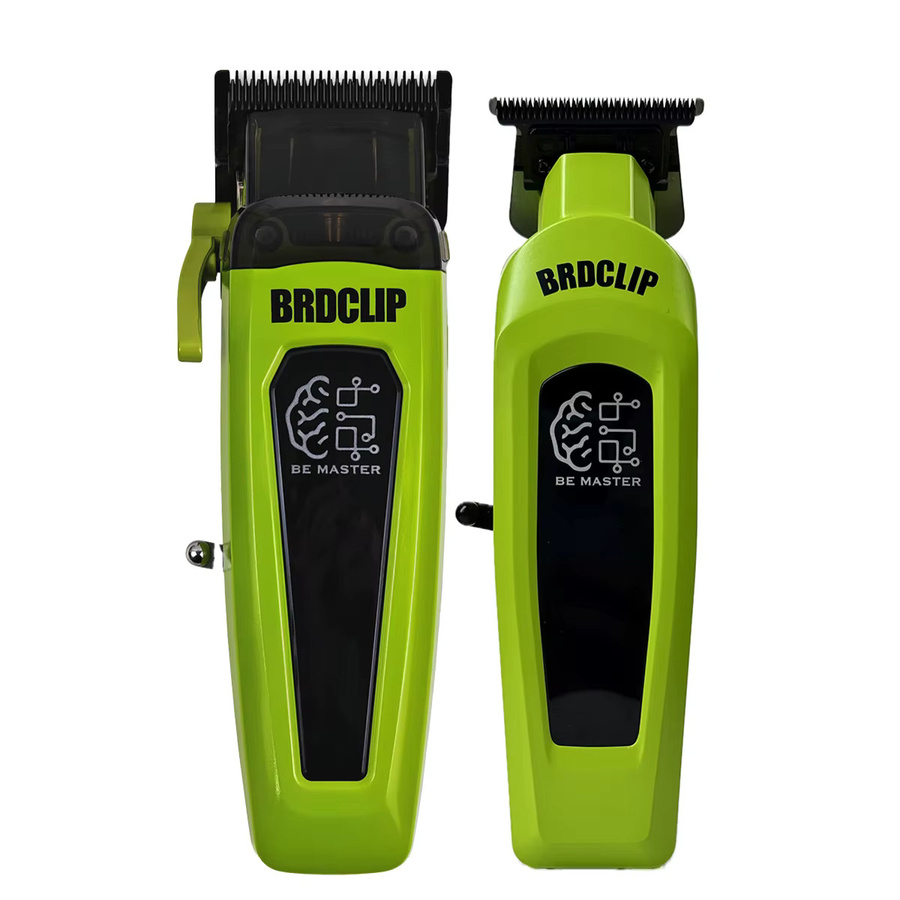 BRDCLIP Haarschneidemaschinen-Set, Herren, DLC-Klinge, grün - Bild 1