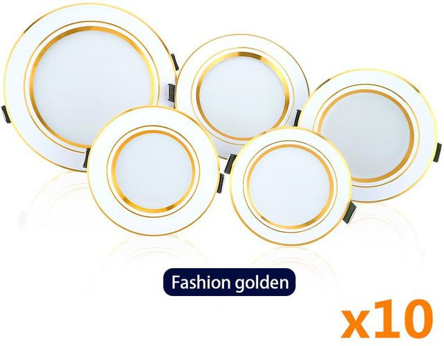 10er Set Cosy Homes LED Einbaustrahler aus Aluminium in Weiß mit Kaltweiß für Wohnzimmer, Küche, Badezimmer und Home Office - Bild 1