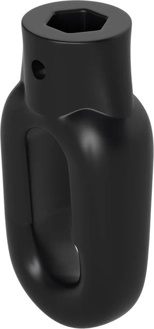 Bauheld Markisenöse Oval 10 mm in Schwarz RAL 9005 aus Kunststoff für Fleischerhaken - Bild 1