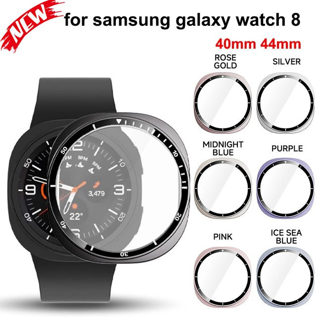 CAOWTAN PC-Gehäuse für Samsung Galaxy Watch 8 40/44 mm, Schwarz - Bild 1