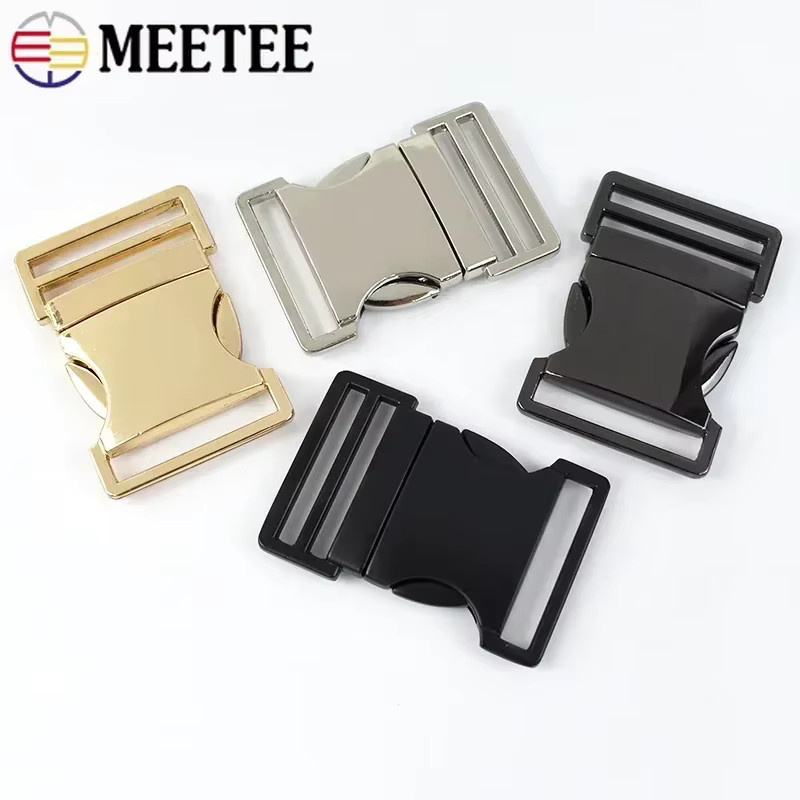 Meetee Metall Seitliche Entriegelungsschnallen in Silber für Rucksackgurte, Haustierhalsbänder und Gürtel, 20–38 mm - Bild 4