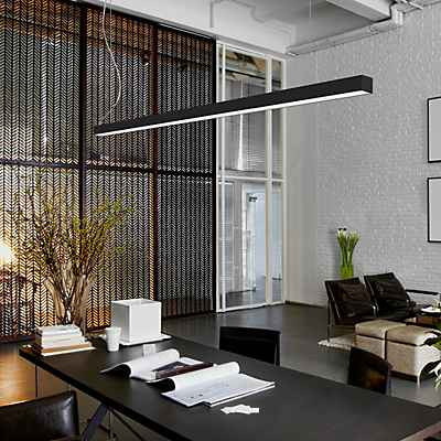 Panzeri Brooklyn Line LED Pendelleuchte in Schwarz im Industrial Design, Höhe: 102 cm - Bild 1