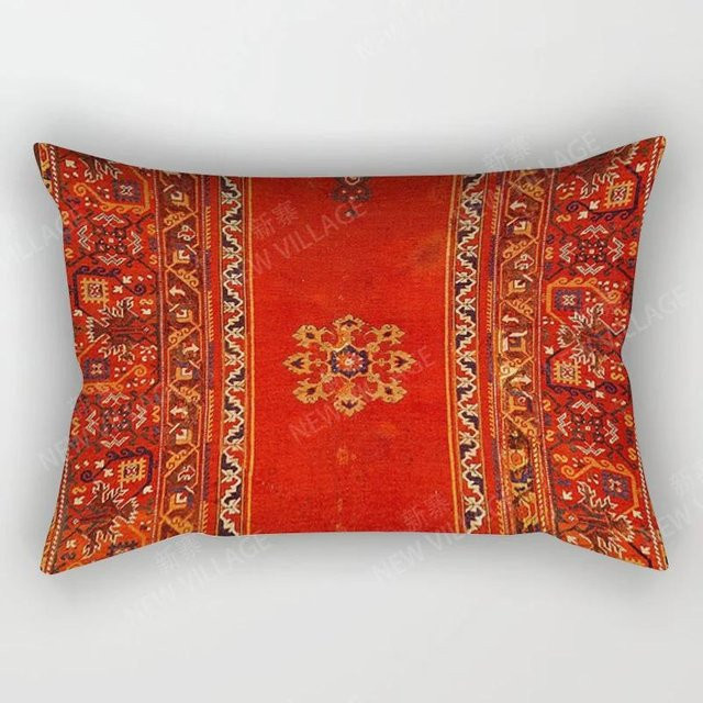 JMG Clothing Kissenbezug im Boho-Stil mit Marokko-Persien-Design, Farbe Rot, Breite: 50 cm, Höhe: 30 cm - Bild 1