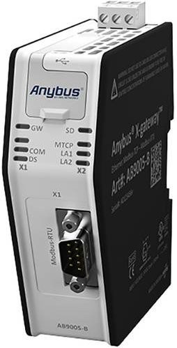 Anybus AB9005 Modbus-TCP Master/Modbus-RTU Slave Gateway mit Ethernet/LAN, 24 V/DC, Weiß - Bild 1