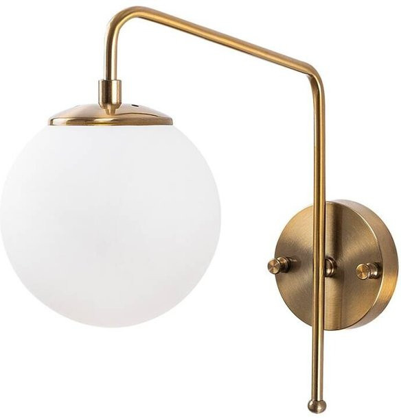Opviq Wandleuchte aus Glas und Metall in Kupfer und Gold/Messing, B/H/T: 32 x 32 x 15 cm, E14, 1 Leuchtmittel - Bild 1