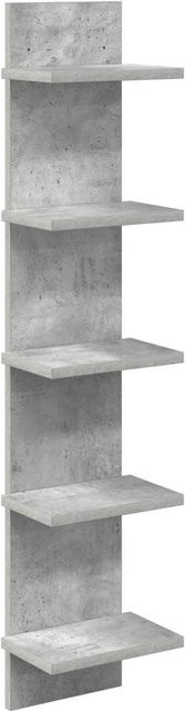 vidaXL Wandregal in Betongrau aus MDF, modern und matt, B/T/H: 100 x 22 x 15 cm - Bild 1