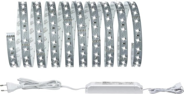 Paulmann MaxLED 500 LED-Streifen-Basisset Silber mit Netzteil und Fernbedienung, Cool White, 3 m - Bild 1
