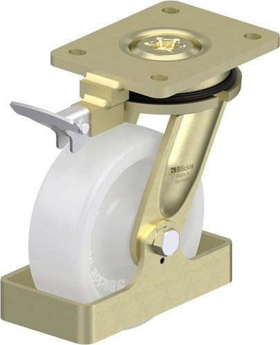 Blickle Schwerlast-Lenkrolle LS-SPO 150G-RI4-FS in Weiß und Multicolour mit 150 mm Rad-Durchmesser und einer Tragfähigkeit von max. 800 kg - Bild 1