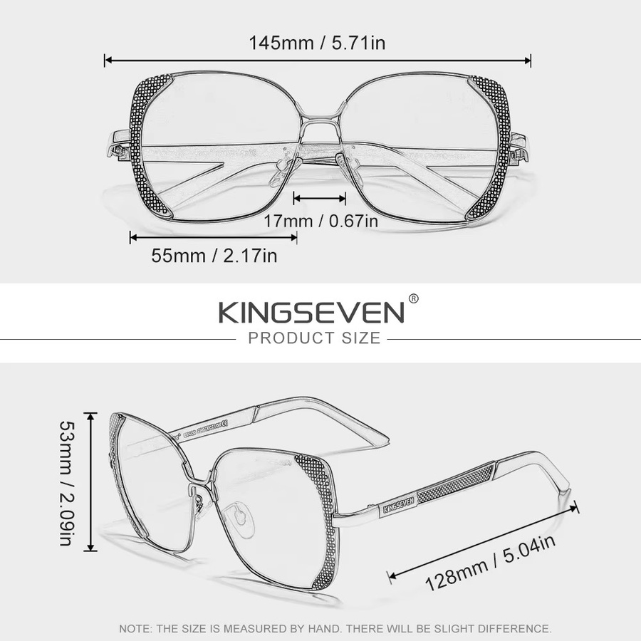 KINGSEVEN Sonnenbrille Schmetterling, Vollrand, polarisiert, Damen - Bild 2