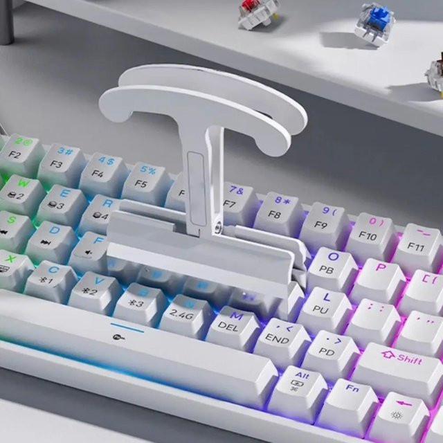 Universelles Tastenkappen-Entfernungswerkzeug aus Kunststoff für Computer- und mechanische Tastaturen in Weiß - Bild 1
