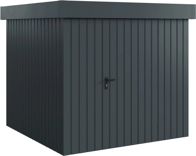 Hörmann EcoStar Gerätehaus Euroline Flachdach 1-flg Anthrazitgrau B: 237 cm, T: 229 cm - Bild 1