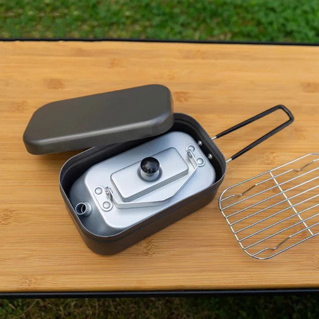 Tragbarer Camping-Teekessel aus Aluminiumlegierung in Silber für Outdoor und Reise - Bild 1