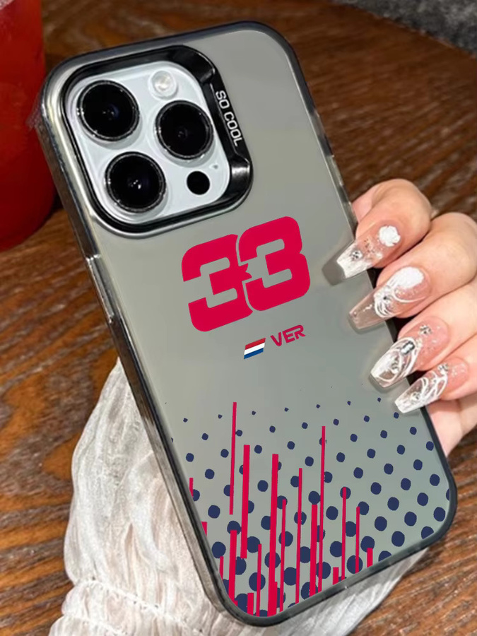 M-Maxs V-Verstappen F1 33 Handyhülle für iPhone 11 bis 16 Pro Max, Aurora Laser Design, Mehrfarbig, stoßfestes Cover - Bild 5