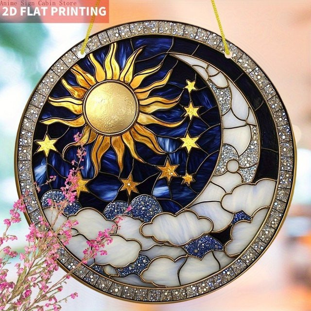 Potdemiel Suncatcher Maritimer Lichtfänger Rund aus Acryl in Multicolour, Durchmesser: 20 cm - Bild 1