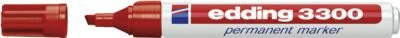 Edding Permanent Marker 3300 mit Keilspitze in Rot - Bild 1
