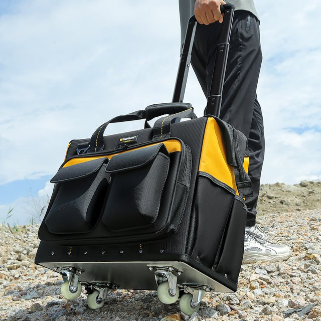 WINHUNT Rollbare Werkzeugtasche mit Teleskop-Gummigriff und robustem Rad - Bild 1