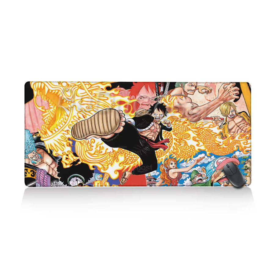 Bandai One Piece Roronoa Zoro und Luffy Anime Schreibtischunterlage, rutschfeste Gaming-Mausmatte in Multicolour - Bild 6