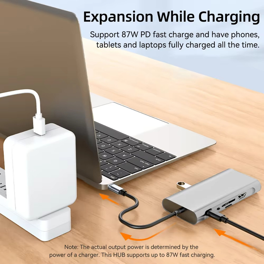 KEBIDUMEI 11-in-1 USB-C Hub Dockingstation mit 4K HDMI, VGA, 1000Mbps Ethernet, SD/TF Kartenleser und USB 3.0 für PC und Macbook - Bild 5