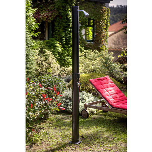 GRE Solardusche aus PVC in Schwarz mit 20 l Tank und verstellbarem Duschkopf - Bild 4