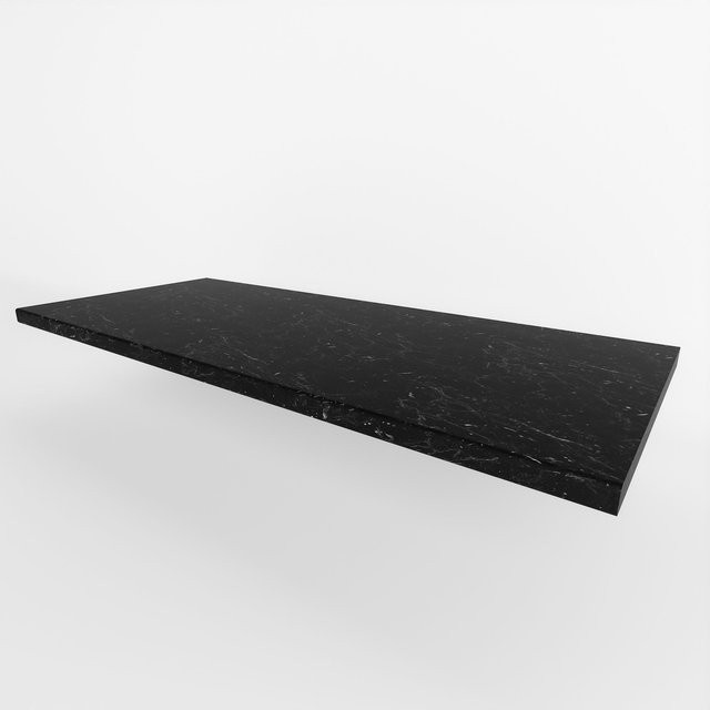 Arbeitsplatte ROMA Marmur in Schwarz matt mit Steinoptik, Breite: 140 cm, Höhe: 3,8 cm - Bild 1