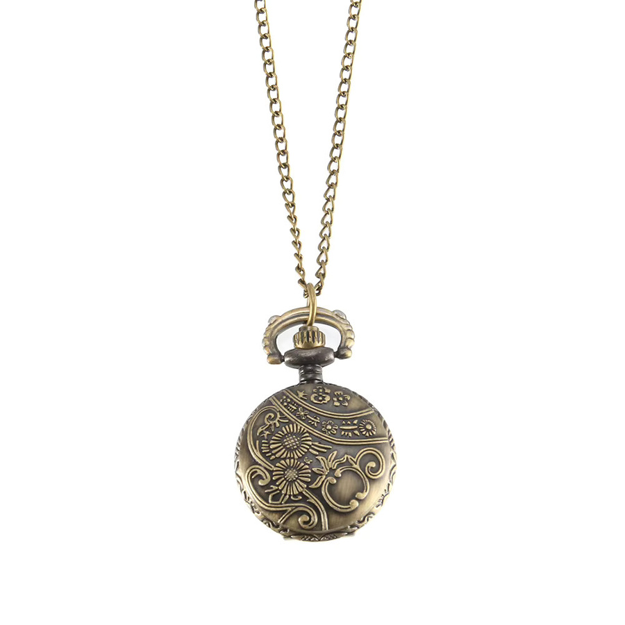 Taschenuhr an Kette, Bronze, Quarz, Vintage, Unisex - Bild 2