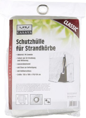 CASAYA Strandkorbhülle Classic in Transparent aus Kunststoff, B/H/T: 130 x 170 x 100 cm - Bild 1