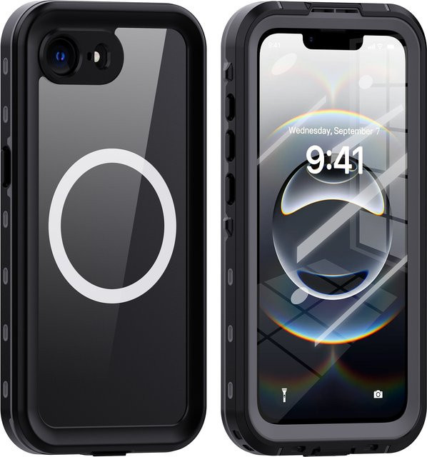 DOT+ Handyhülle für iPhone 16E, transparente wasserdichte Vollabdeckung mit 360-Grad-Fallschutz und Magnetfunktion - Bild 1