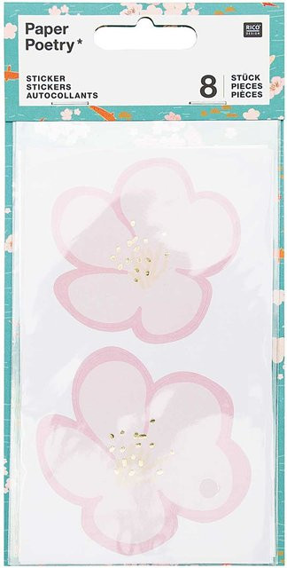 Rico Design Paper Poetry Sticker Jardin Japonais Kirschblüten, 8 Stück, Multicolour - Bild 1