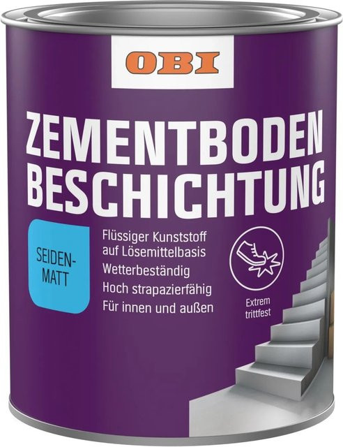 OBI Zementbodenbeschichtung Steingrau RAL 7030 seidenmatt 2,5 l - Bild 1
