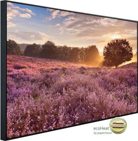 papermoon EcoHeat Infrarotheizung Blumenwiese mit Baum in Bunt mit Matt-Effekt, App-Steuerung und Überhitzungsschutz - Bild 1
