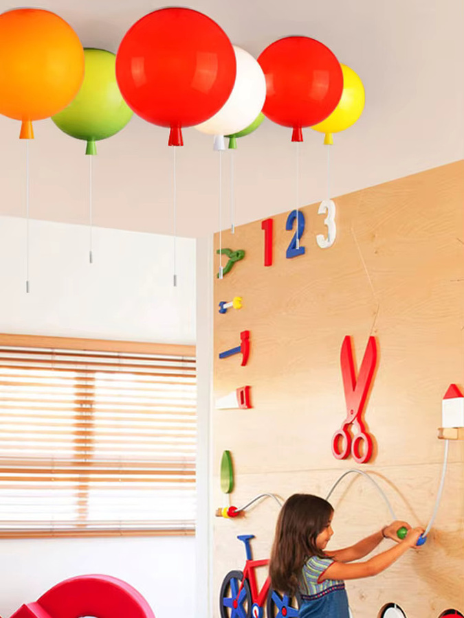 Vecli Bunte Ballon Deckenleuchte in Multicolour für Kinderzimmer und Schlafzimmer, Durchmesser: 20 cm - Bild 2