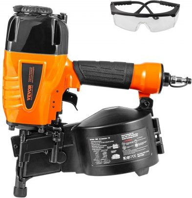 VEVOR CN65 Pneumatische Spulennagelpistole für Fassadenverkleidung, 15 Grad, Orange - Bild 1