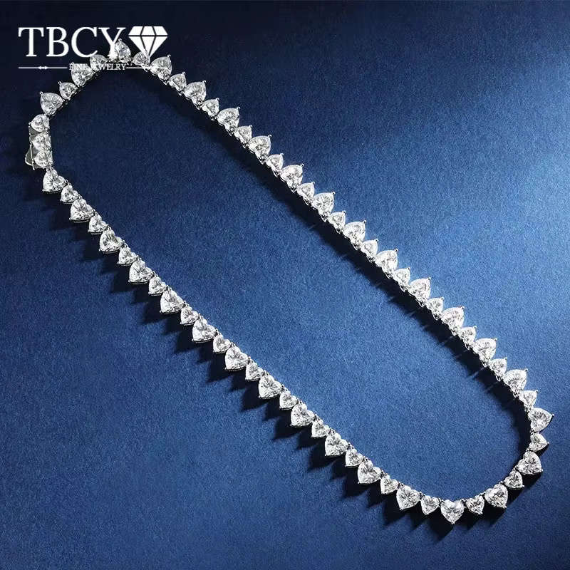 TBCYD Halskette, Moissanite, Silber, Damen, Herz - Bild 2
