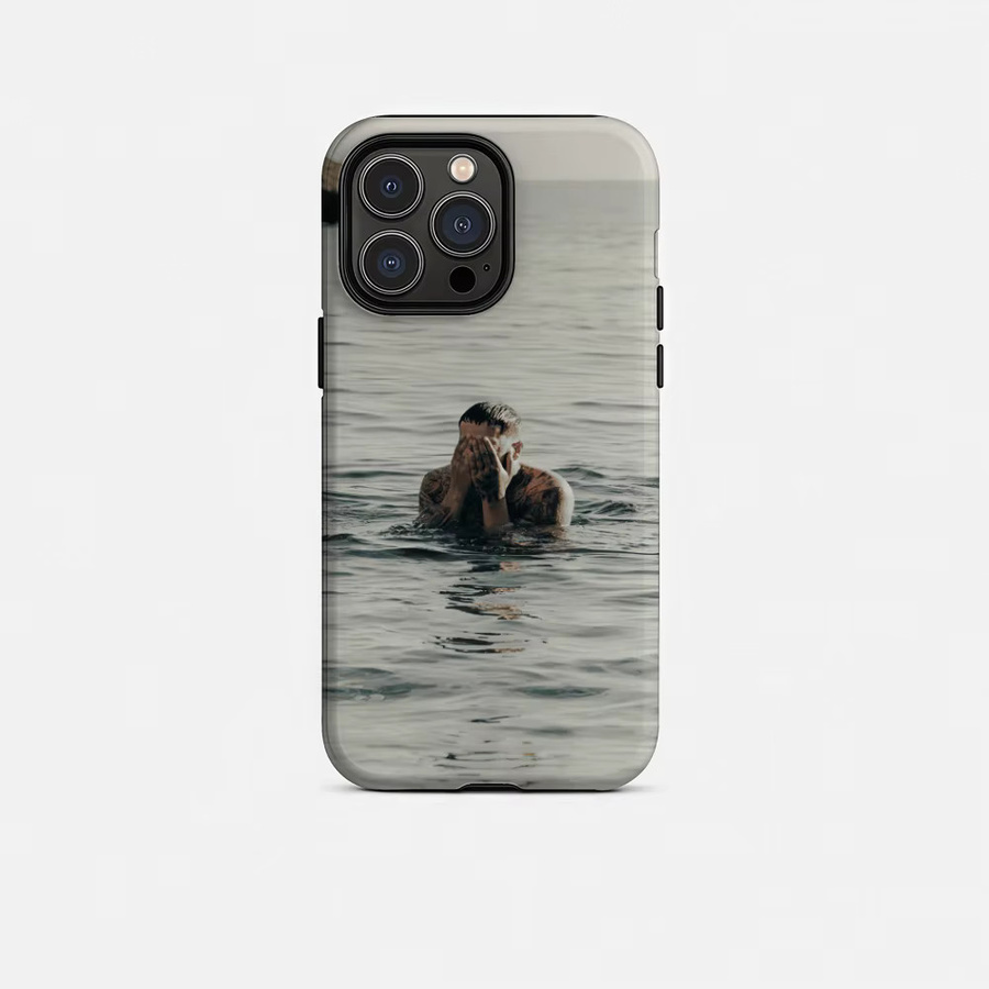 J-JC Reyes VIVIR PA' QUEDARSE Handyhülle für iPhone 17 16 15 14 13 12 Pro Max Plus, glänzende HD-Doppelschicht-Flüssigkeitshartschale, weiß/mehrfarbig - Bild 7