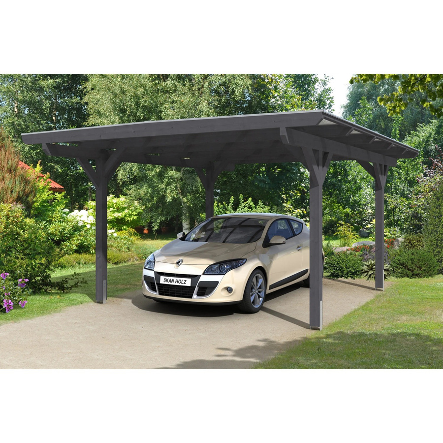 Skan Holz Carport Odenwald in Schiefergrau B/T: 428 x 541 cm - Bild 2
