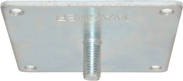 Wagner System Anschraubplatte ST 3991 aus verzinktem Stahl in Silber, Breite: 9 cm, Tiefe: 9 cm - Bild 1