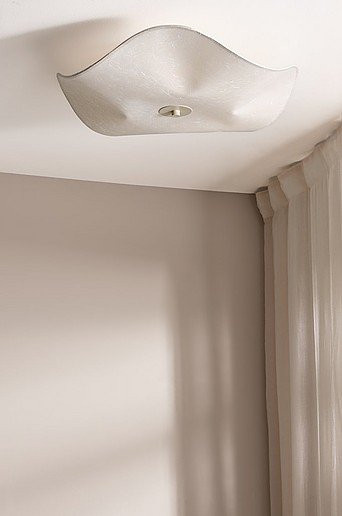 Jotex Monshi Plafond Deckenleuchte in Weiß und Beige aus Glas und Metall, Rund, Durchmesser: 60,0 cm - Bild 1