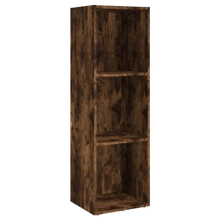vidaXL Bücherschrank und TV-Schrank aus Holzwerkstoff in Räuchereiche Braun, B/T/H: 36 x 30 x 114 cm - Bild 2