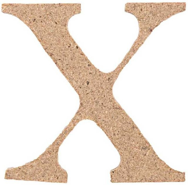 Rico Design Kleinbuchstabe X aus MDF Holz - Bild 1